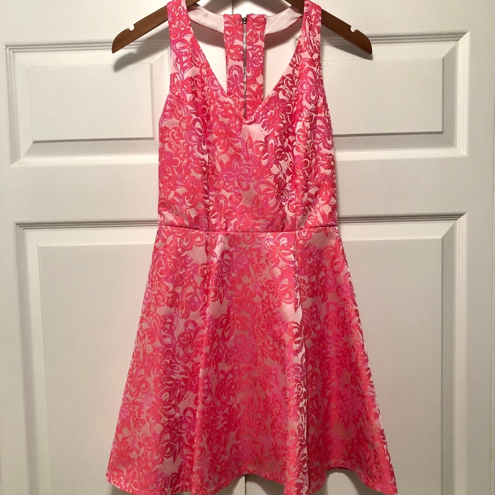 Pink Floral Cocktail Dress S